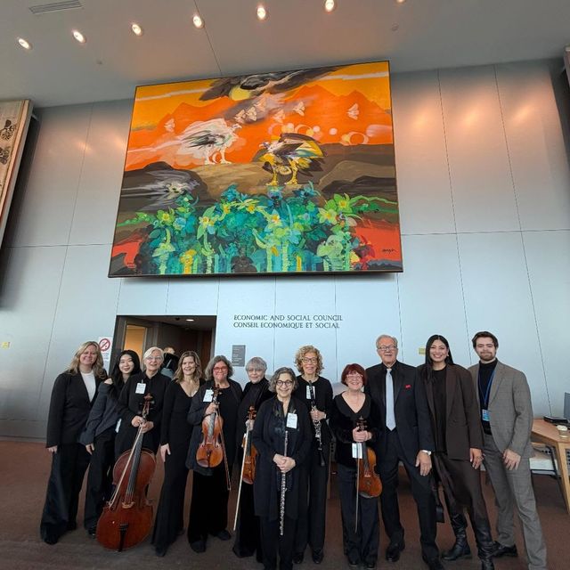 David Eaton and members of the New York City Symphony at the United Nations Economic and Social Council (January 2026)