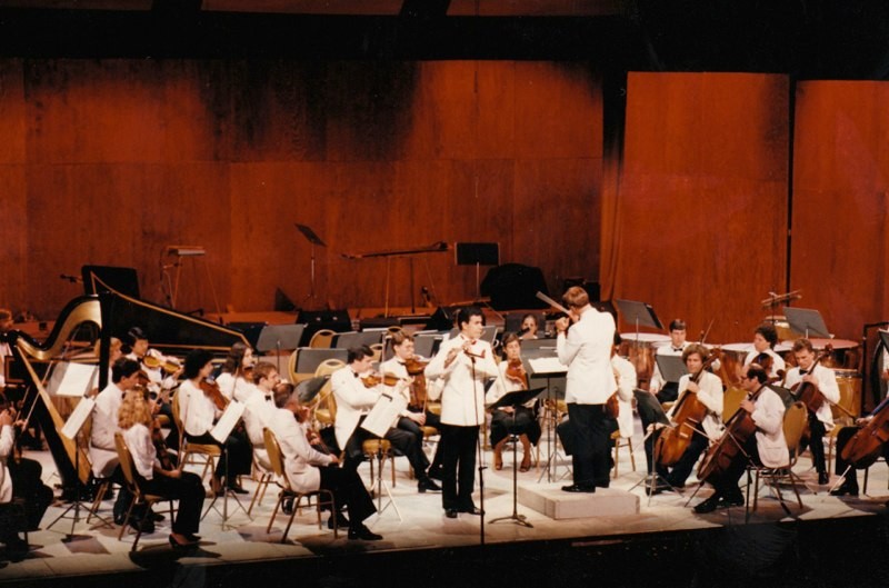 NYC Symphony with flutist Marco Granados perform at the Manhattan Center, New York City.
