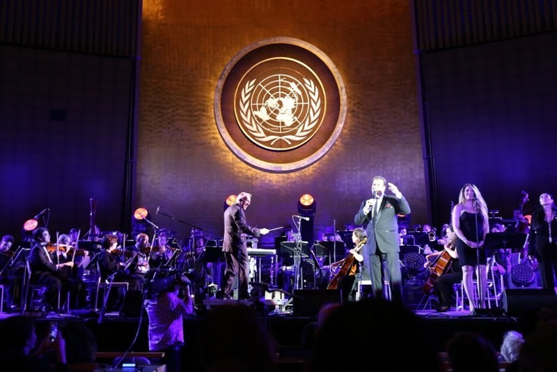 Robert Davi and David Eaton at the U.N.